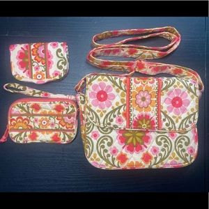 Vera Bradley Folkloric 3 pc set, bag, wallet